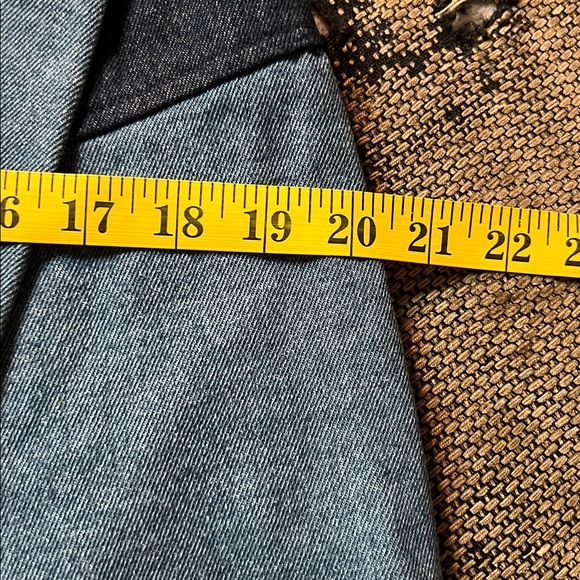 Vici Stylish patchwork Denim skirt side‎ zip front button asymmetrical size L - Picture 8 of 12